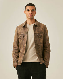 Men´s Sheepskin Trucker Jacket - Brown 63_627H207_CAF170808_0