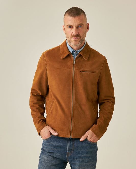 Men´s Goatskin Suede Jacket - Brown 63_627H209_CAF171028_0