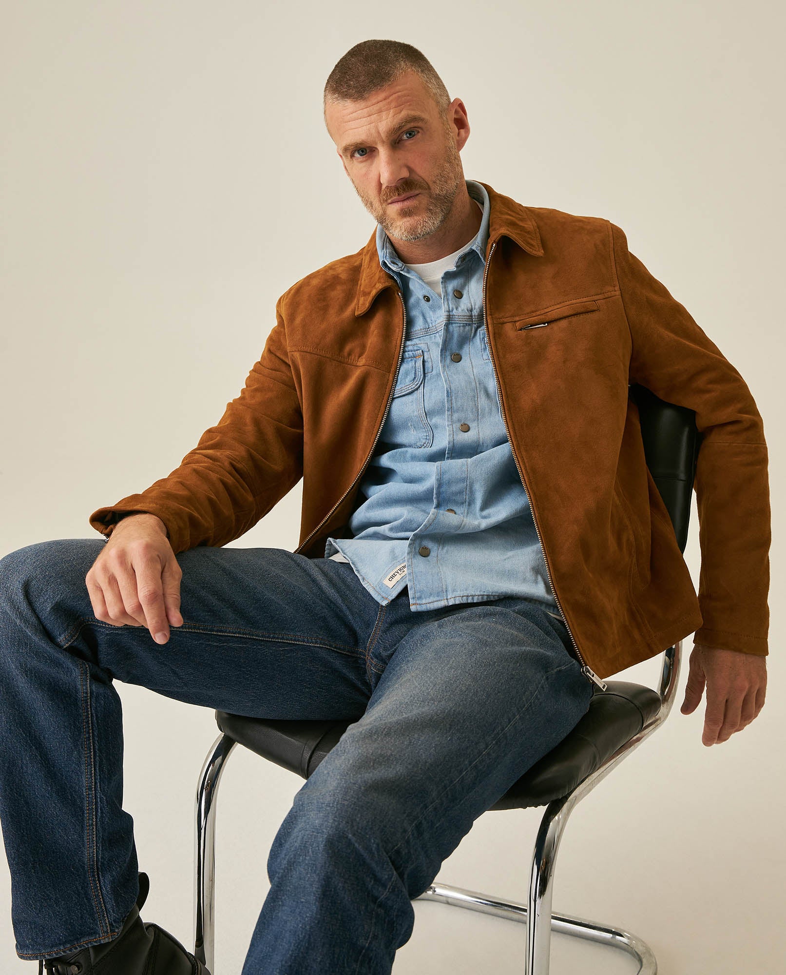 Men´s Goatskin Suede Jacket - Brown 63_627H209_CAF171028_4