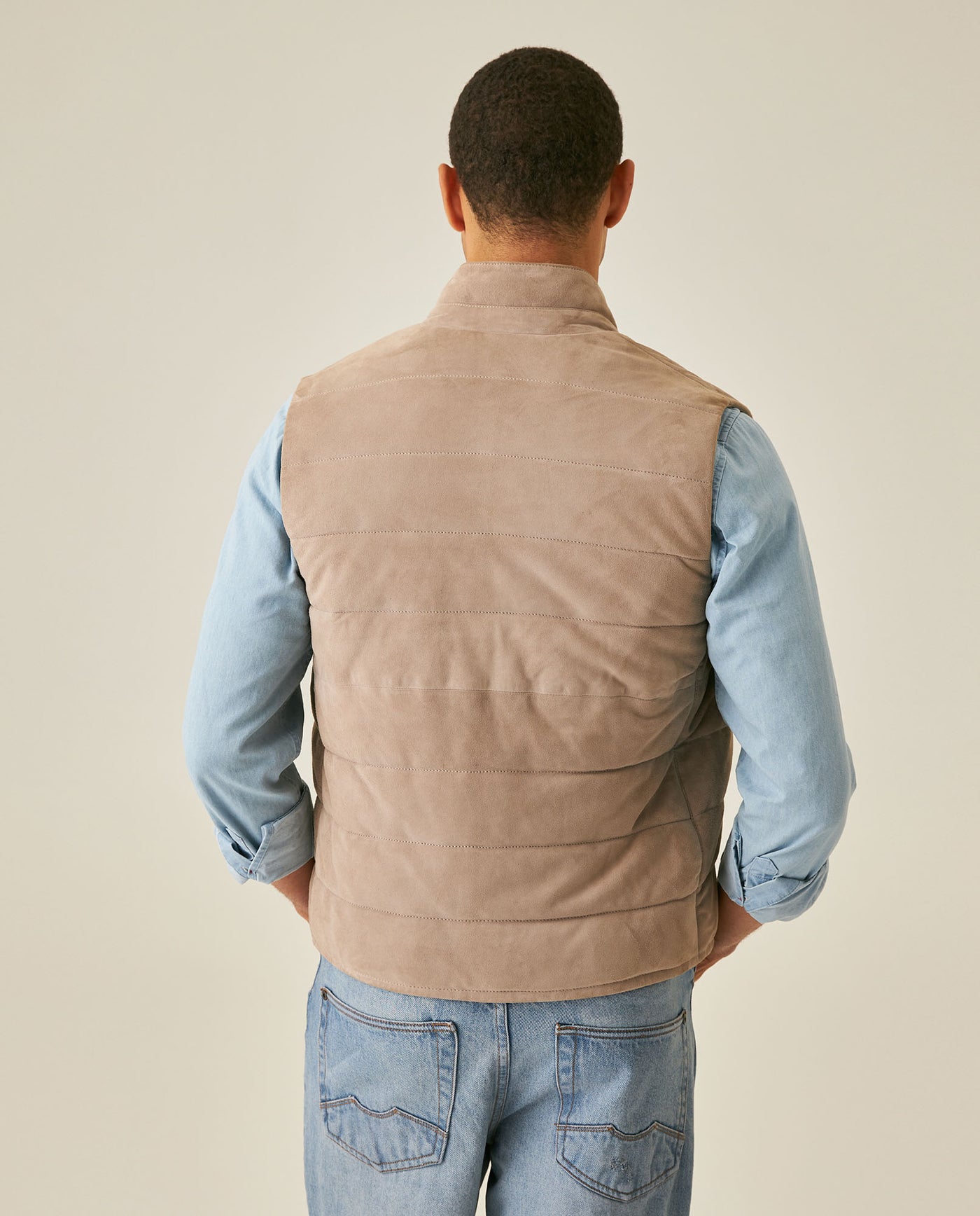 Men´s Goatskin Quilted Vest - Brown 63_627H210_CAF170808_6