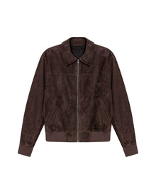 Mens Suede Leather Bomber Jacket - Brown 63_627H212_CAF190840_3