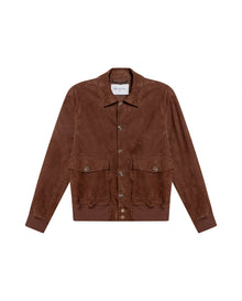 Mens Suede Leather Utility Bomber Jacket - Brown 63_627H214_CAF190840_3