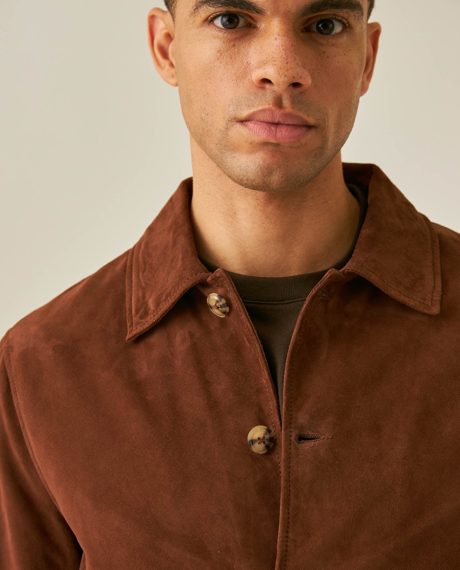 Mens Suede Leather Utility Bomber Jacket - Brown 63_627H214_CAF190840_5