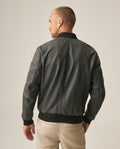 Men's Leather Jacket - Green 63_627H403_VER185621_5