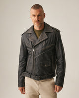 Men´s Leather Biker Jacket - Black 63_627H407_NEG194007_3