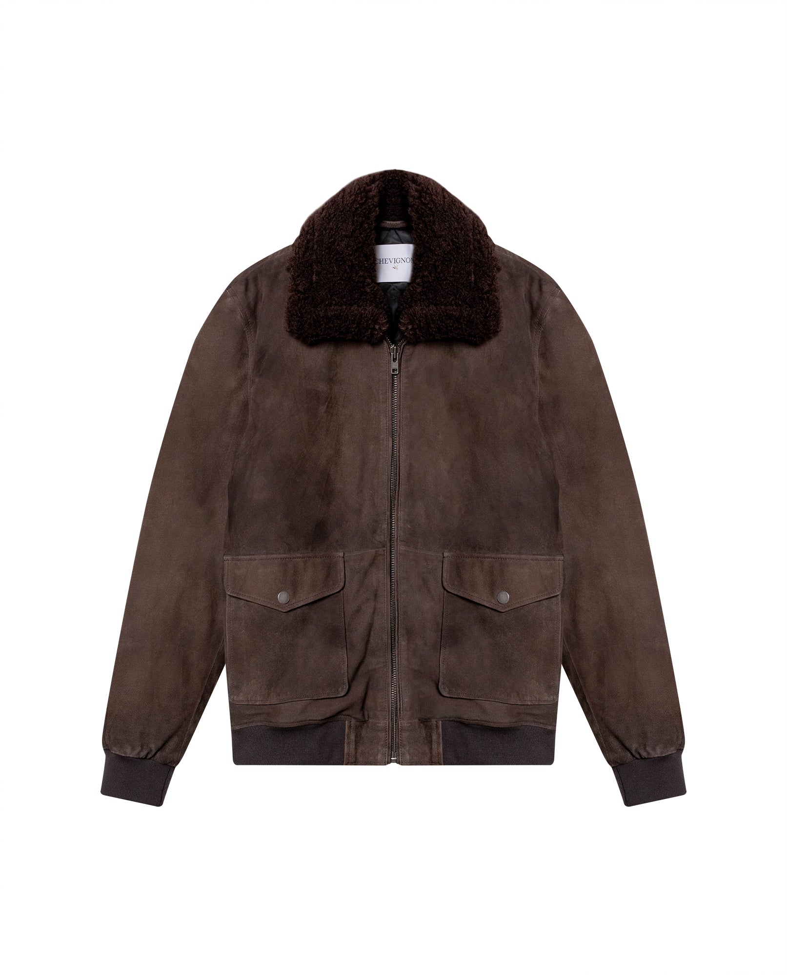 Mens Goat Suede Aviator Jacket - Special Collection - Brown 63_627H503_CAF191327_4