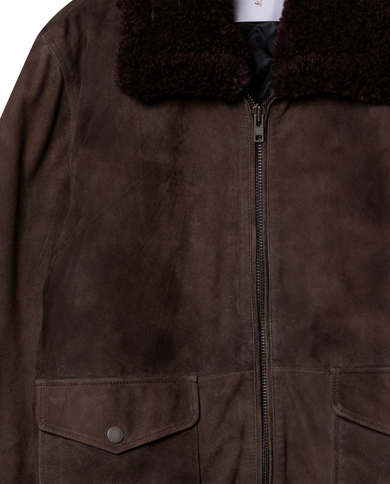 Mens Goat Suede Aviator Jacket - Special Collection - Brown 63_627H503_CAF191327_8