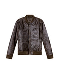 Mens Embroidered Sheepskin Leather Bomber Jacket - Special Collection - Brown 63_627H504_CAF191101_4