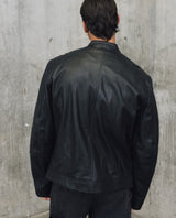 Mens Sheepskin Leather Biker Jacket - Special Collection - Black 63_627H505_NEG194007_6