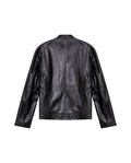 Mens Sheepskin Leather Biker Jacket - Special Collection - Black 63_627H505_NEG194007_7