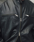 Mens Sheepskin Leather Biker Jacket - Special Collection - Black 63_627H505_NEG194007_8