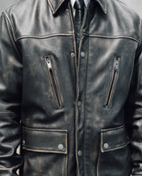 Mens Cowhide Leather Parka - Special Collection - Brown 63_627H506_CAF191325_6