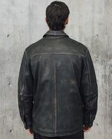 Mens Cowhide Leather Parka - Special Collection - Brown 63_627H506_CAF191325_8