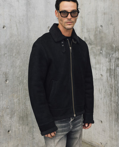 Mens Suede Aviator Jacket - Special Collection - Black 63_627H507_NEG194007_0