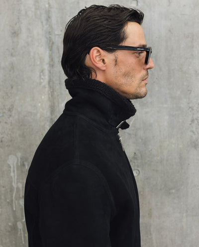 Mens Suede Aviator Jacket - Special Collection - Black 63_627H507_NEG194007_3