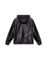 Mens Sheepskin Leather Hooded Bomber Jacket - Special Collection - Black 63_627H508_NEG194007_6