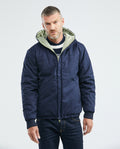 Men's Reversible Hooded Jacket Cargo Pockets Double-Face in Polyamide-Polyester Blend - 1