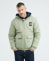 Men's Reversible Hooded Jacket Cargo Pockets Double-Face in Polyamide-Polyester Blend - 6
