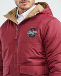 Men's Reversible Hooded Jacket Cargo Pockets Double-Face in Polyamide-Polyester Blend - 3