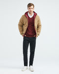 Men's Reversible Hooded Jacket Cargo Pockets Double-Face in Polyamide-Polyester Blend - 7
