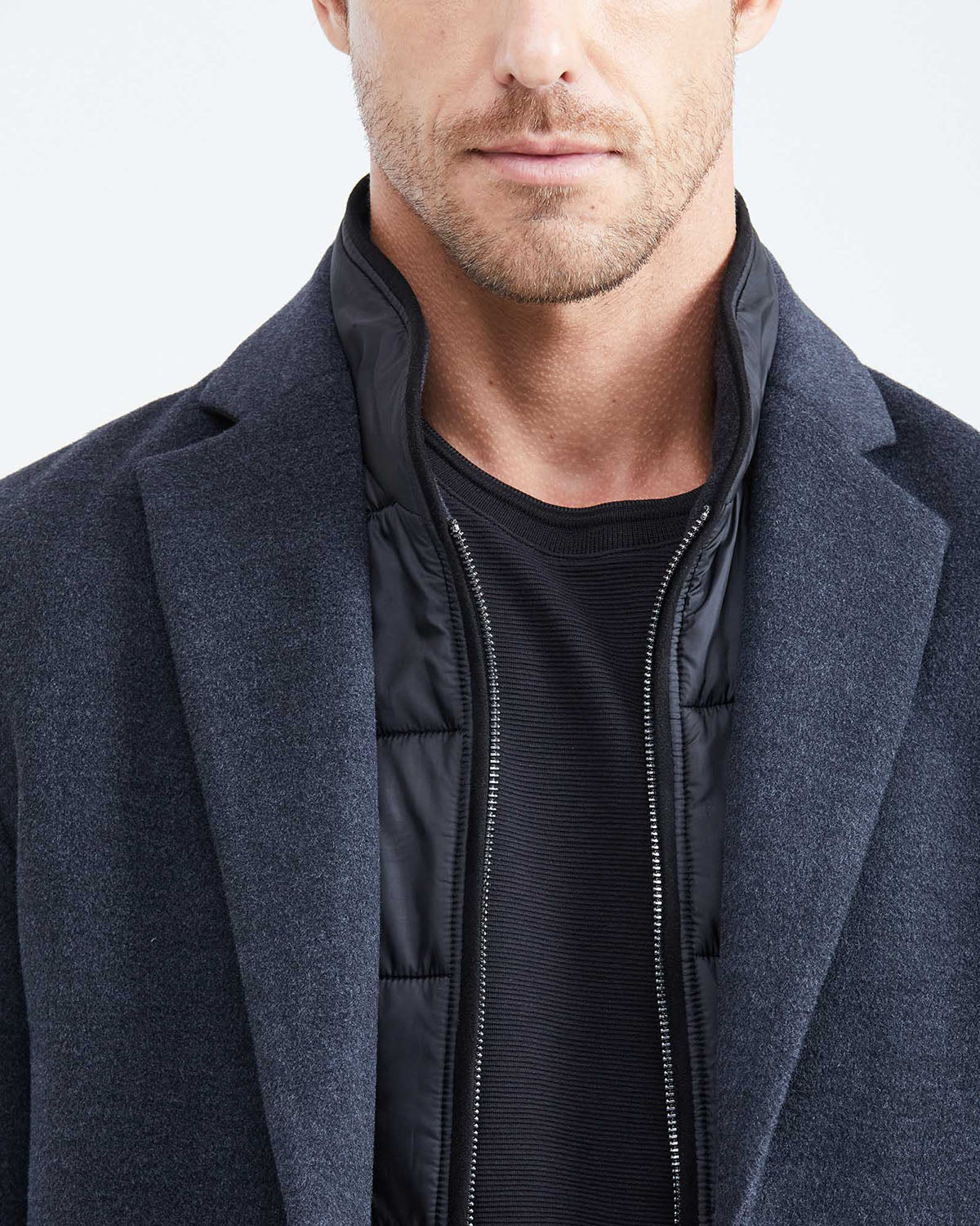 DOUBLE PIECE COAT IN GRAY