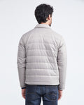 Men's Quilted Jacket Camo Lining Sleeve Embroidered Appliqué in Nylon - 5