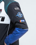 Men's Racing Jacket Graphics High Collar Elastic Contrast Piping in Nylon - 4