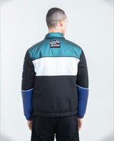 Men's Racing Jacket Graphics High Collar Elastic Contrast Piping in Nylon - 5
