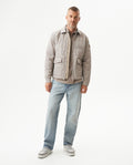 Men's Quilted Aviator Jacket in Cotton-Polyester Blend, Anchor - 3
