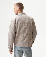 Men's Quilted Aviator Jacket in Cotton-Polyester Blend, Anchor - 5