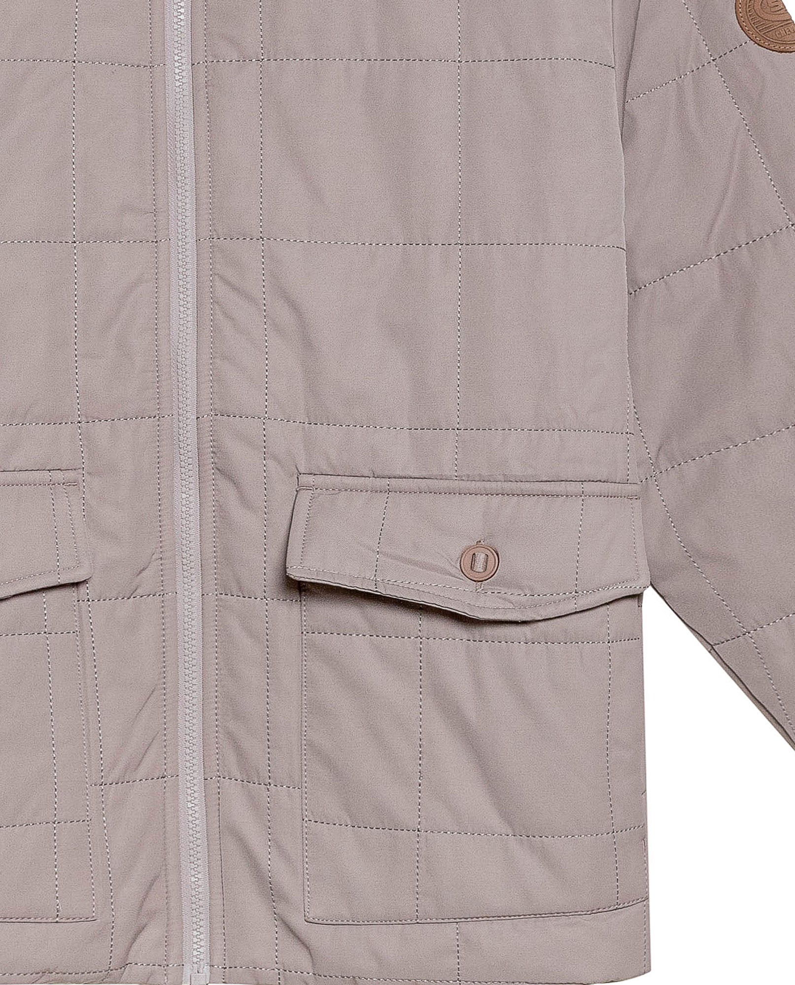 Men's Quilted Aviator Jacket in Cotton-Polyester Blend, Anchor - 7