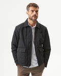 Men's Quilted Aviator Jacket in Cotton-Polyester Blend, Anchor - 2