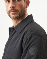 Men's Quilted Aviator Jacket in Cotton-Polyester Blend, Anchor - 4