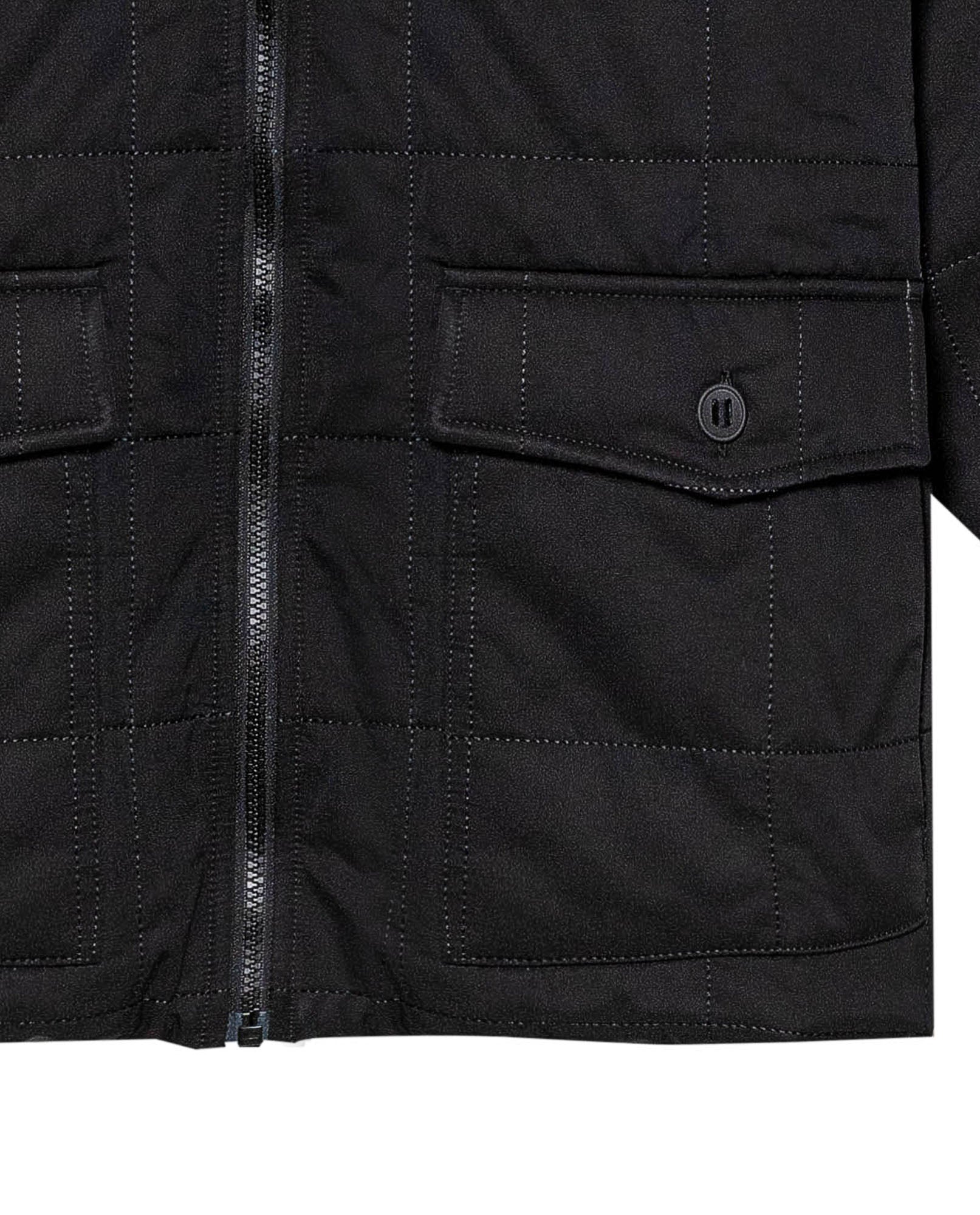Men's Quilted Aviator Jacket in Cotton-Polyester Blend, Anchor - 7