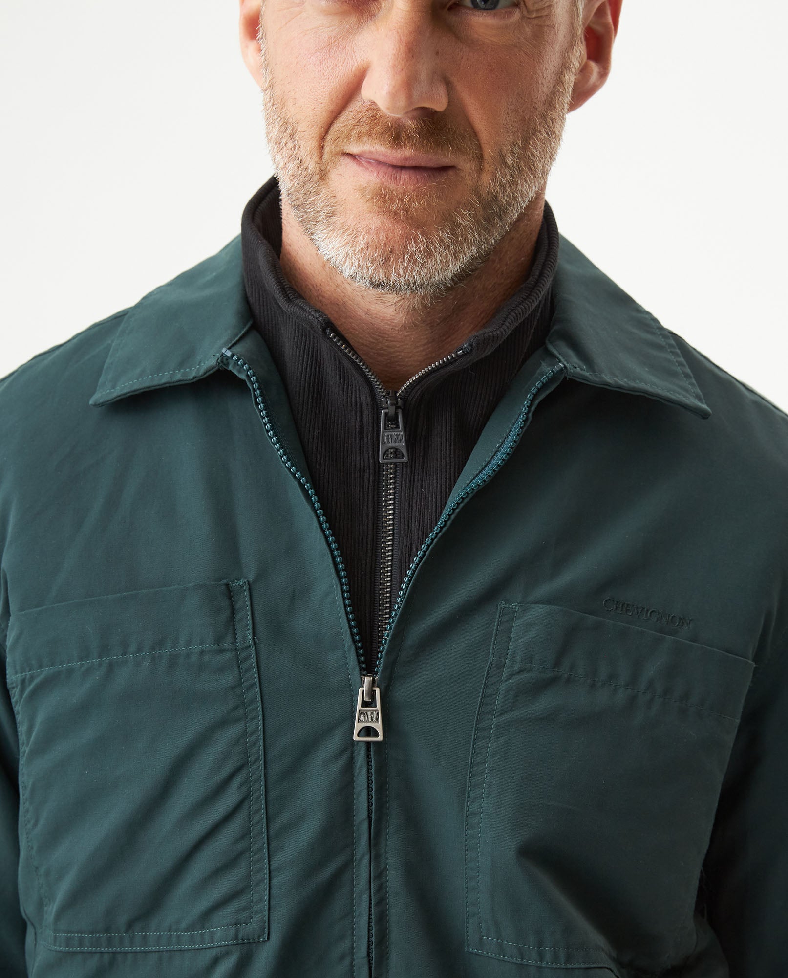 Men's Trucker Jacket in Cotton-Nylon Blend, Navigate 63_629G002_VER195350_5