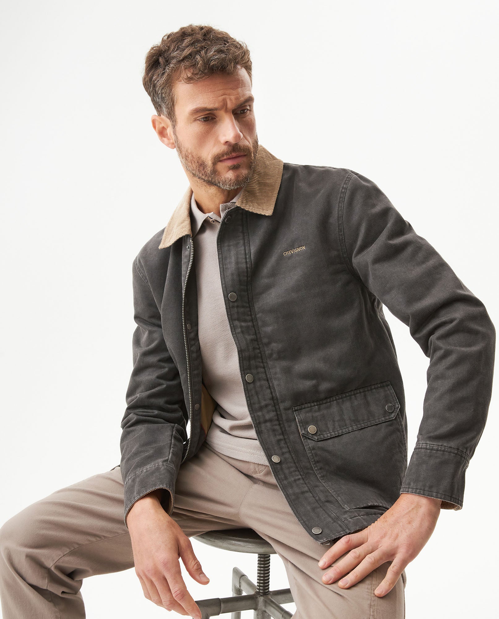 Men's Chore Jacket - Black 629G004 - 3