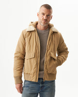 Men's Removable Hood Aviator Jacket in Polyester, Horizon 629G006 - 1