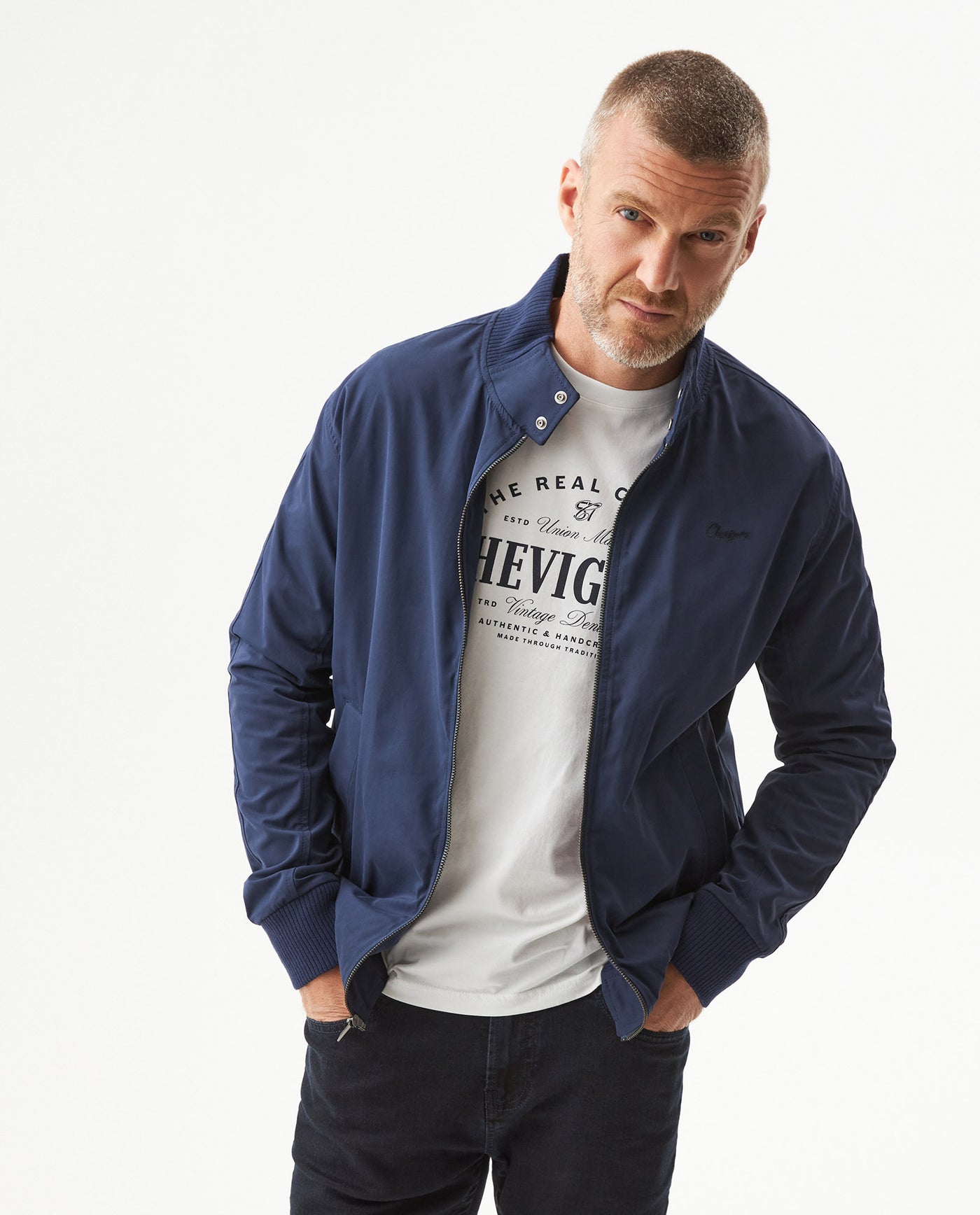 Men's Bomber Jacket - Blue 629G008 - 1