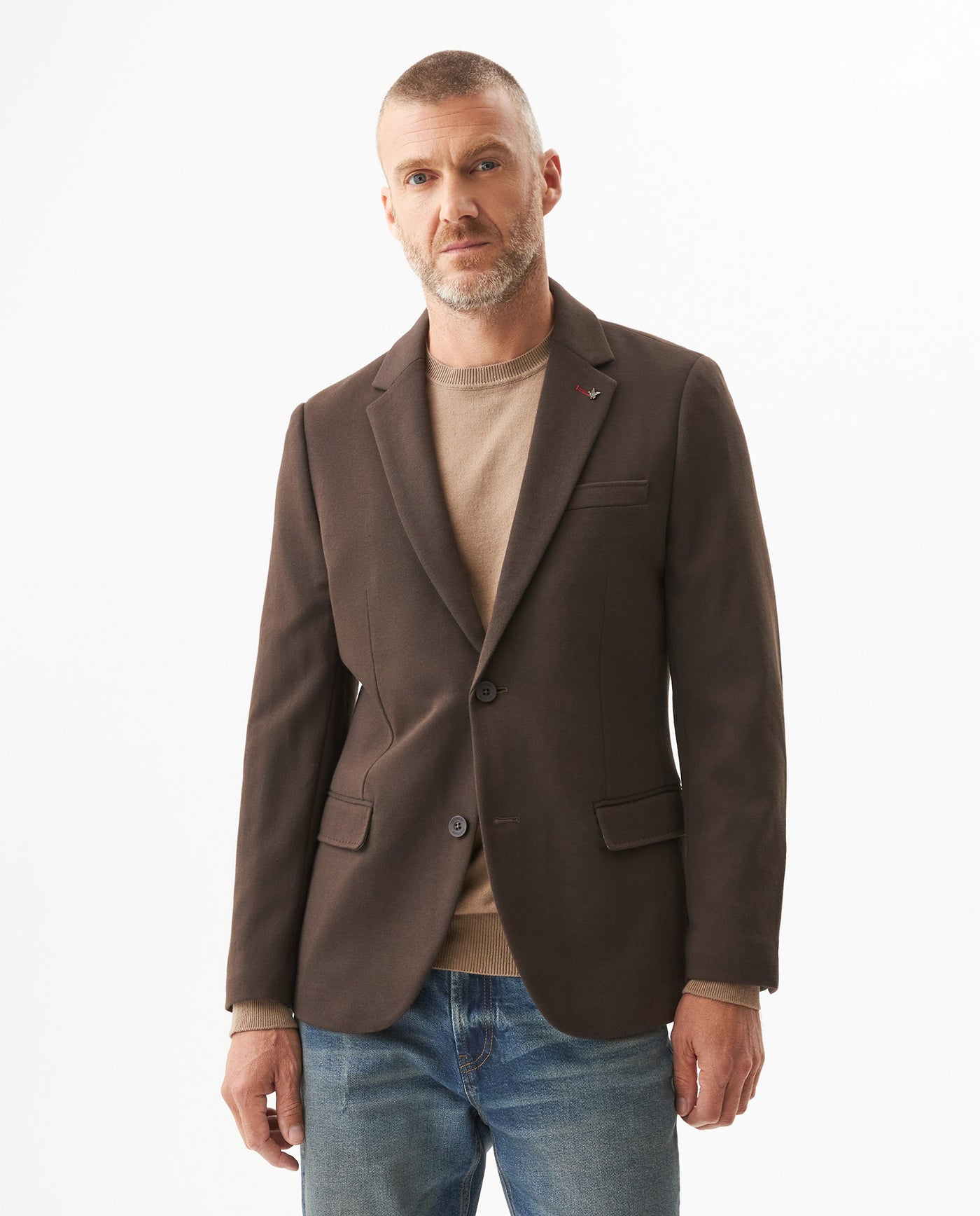 Men's Blazer with Duck Pin in Cotton-Polyester Blend, Maritime 629G009 - 1