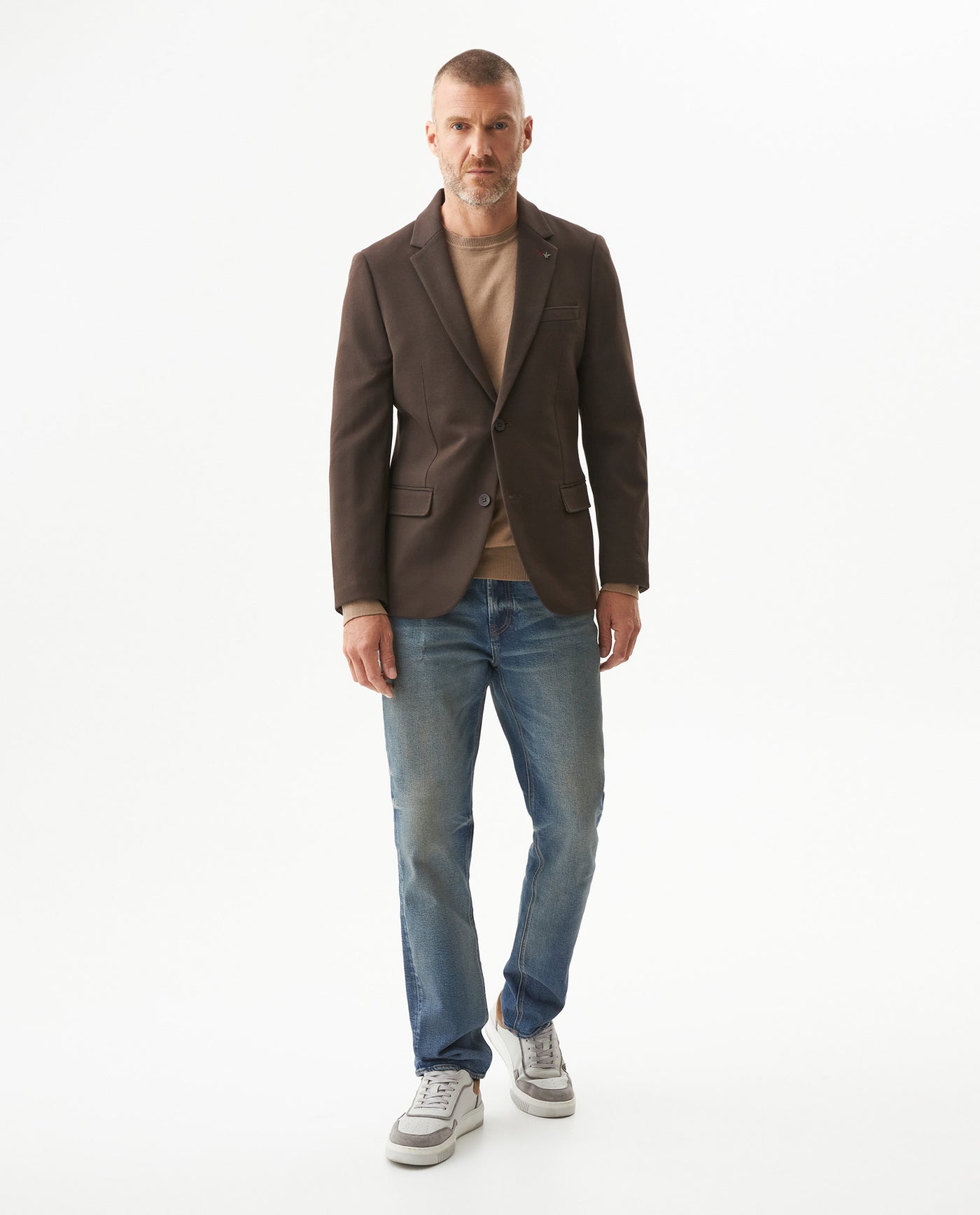 Men's Blazer with Duck Pin in Cotton-Polyester Blend, Maritime 629G009 - 3