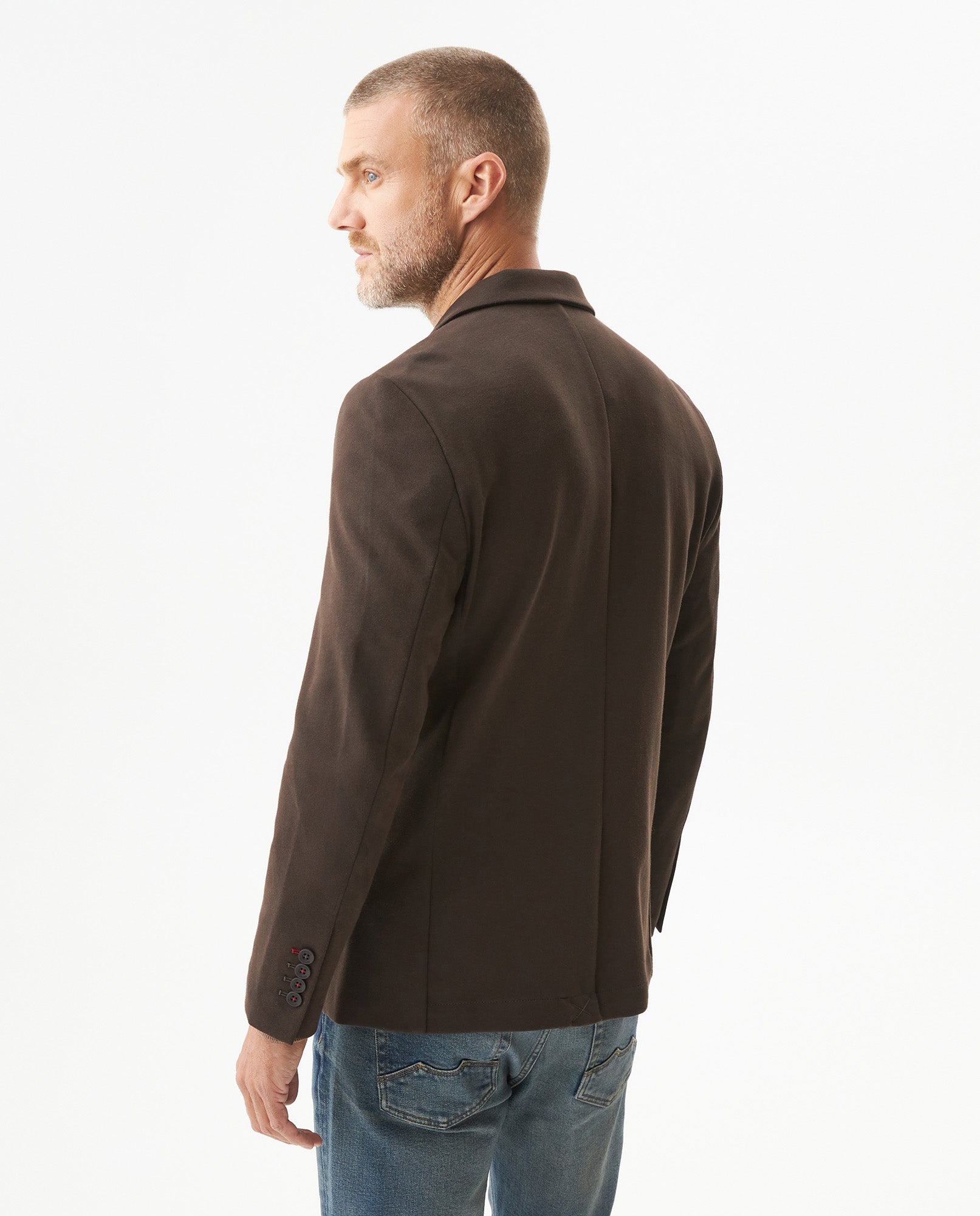 Men's Blazer with Duck Pin in Cotton-Polyester Blend, Maritime 629G009 - 5
