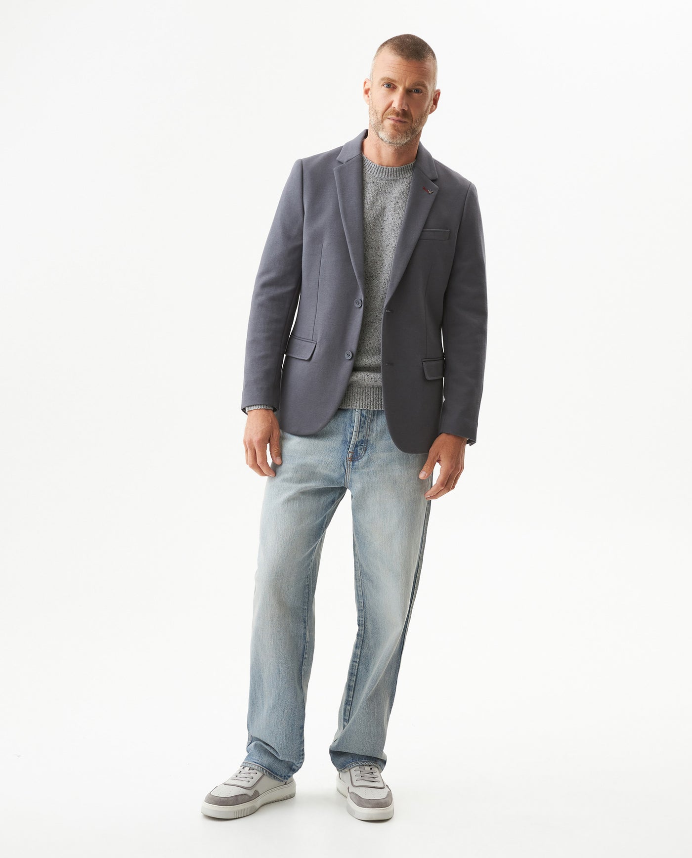 Men's Blazer with Duck Pin in Cotton-Polyester Blend, Maritime 629G009 - 3