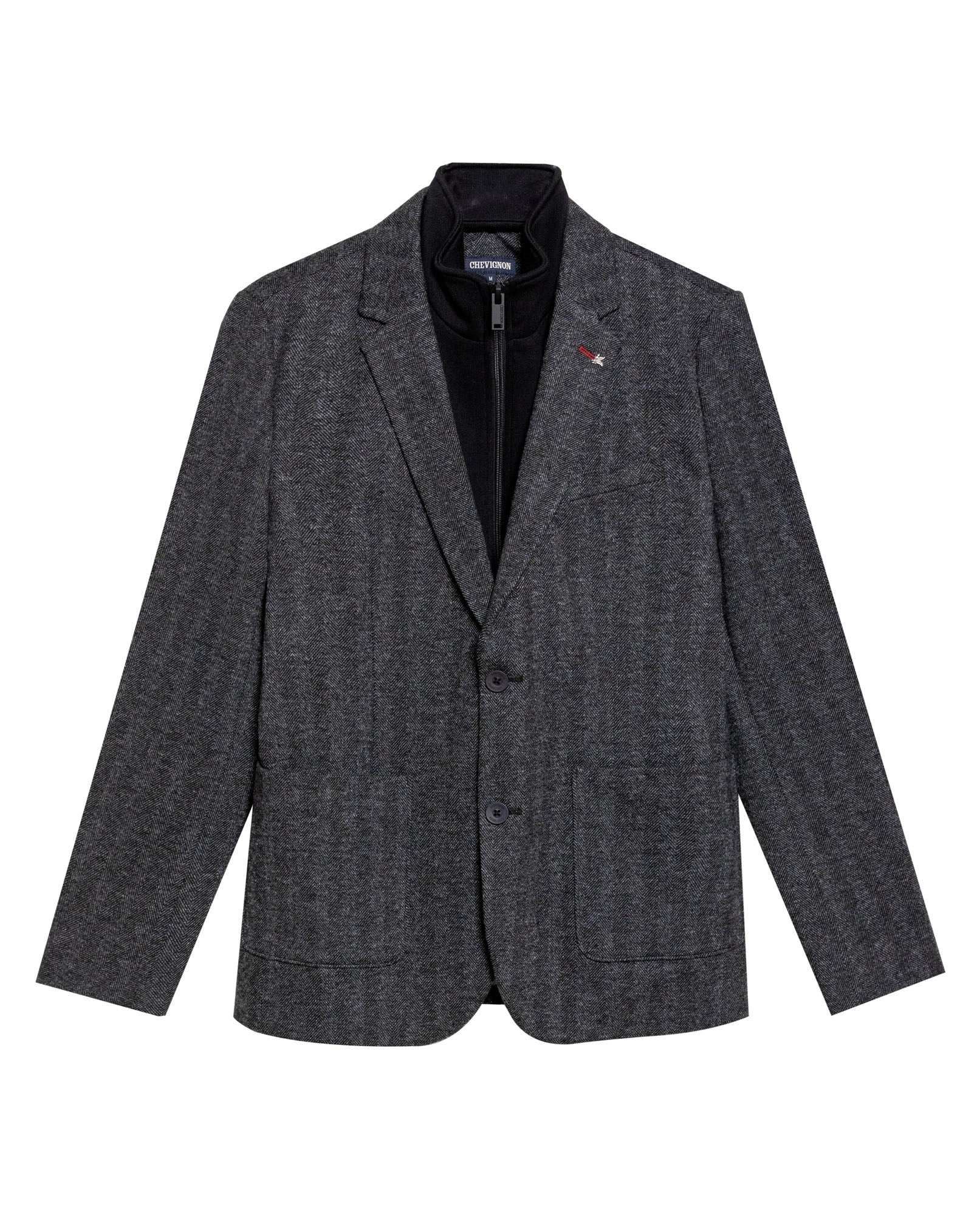 Men's 2-in-1 Blazer with Duck Pin in Polyester-Rayon Blend, Dockside 629G010 - 2