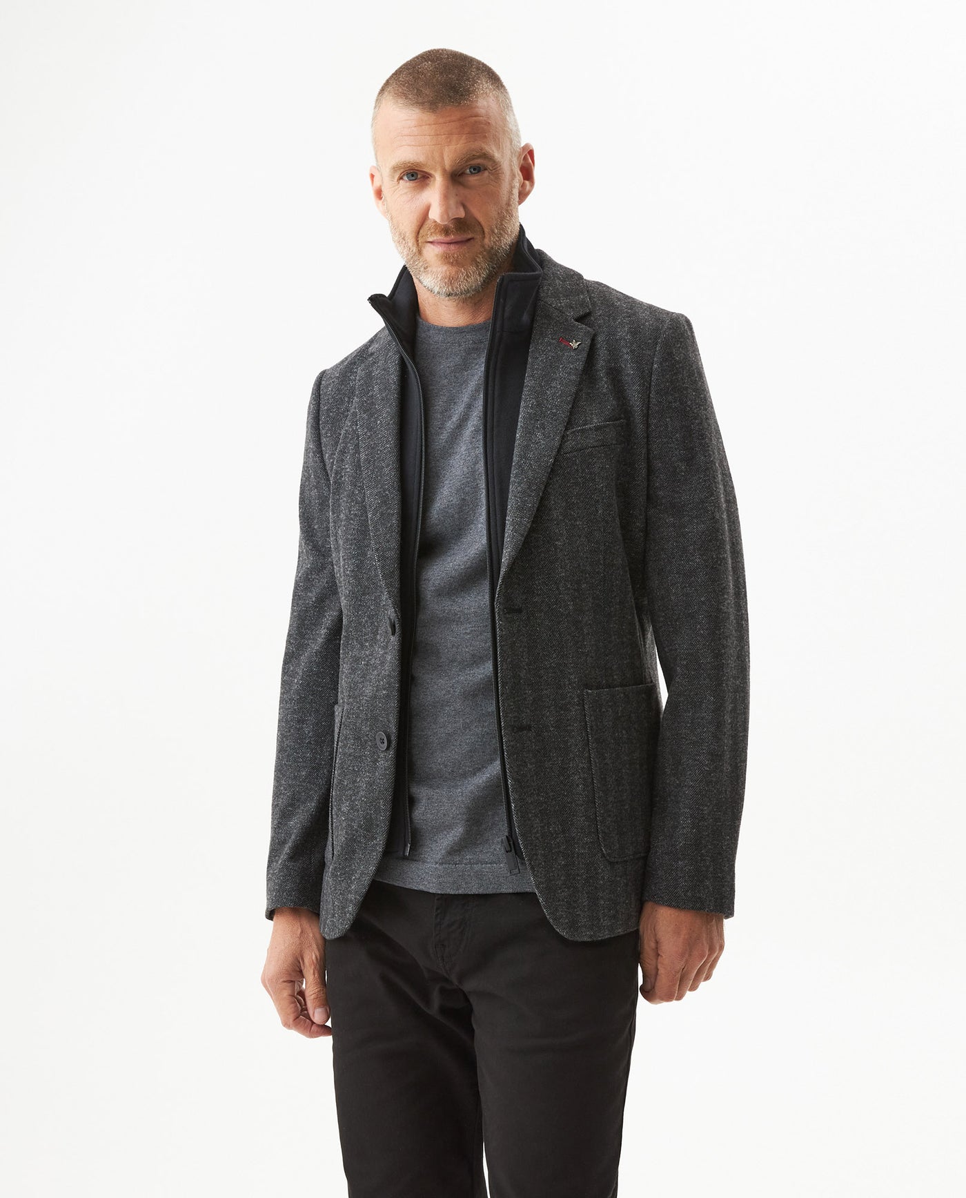 Men's 2-in-1 Blazer with Duck Pin in Polyester-Rayon Blend, Dockside 629G010 - 1
