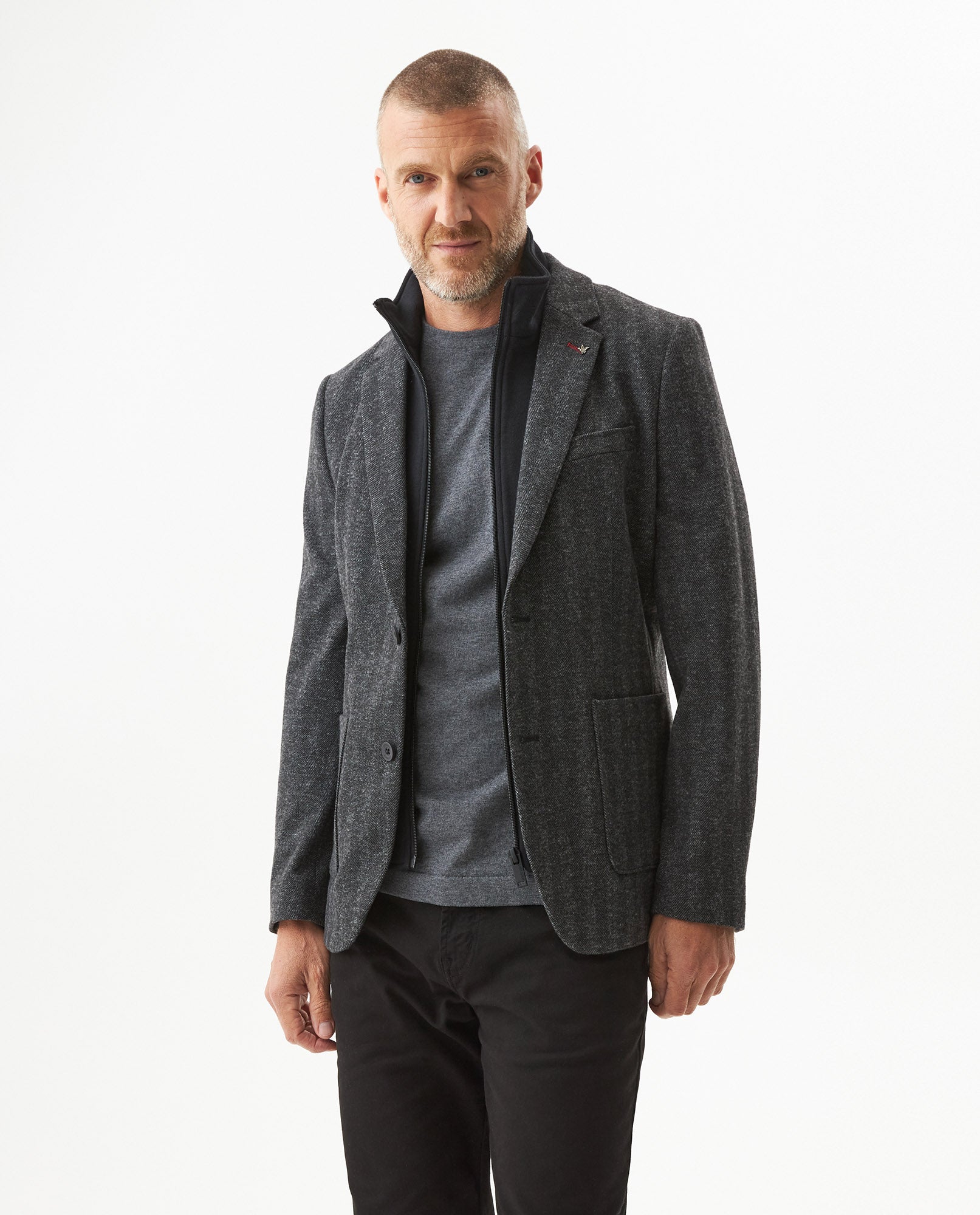 Men's 2-in-1 Blazer with Duck Pin in Polyester-Rayon Blend, Dockside 629G010 - 1
