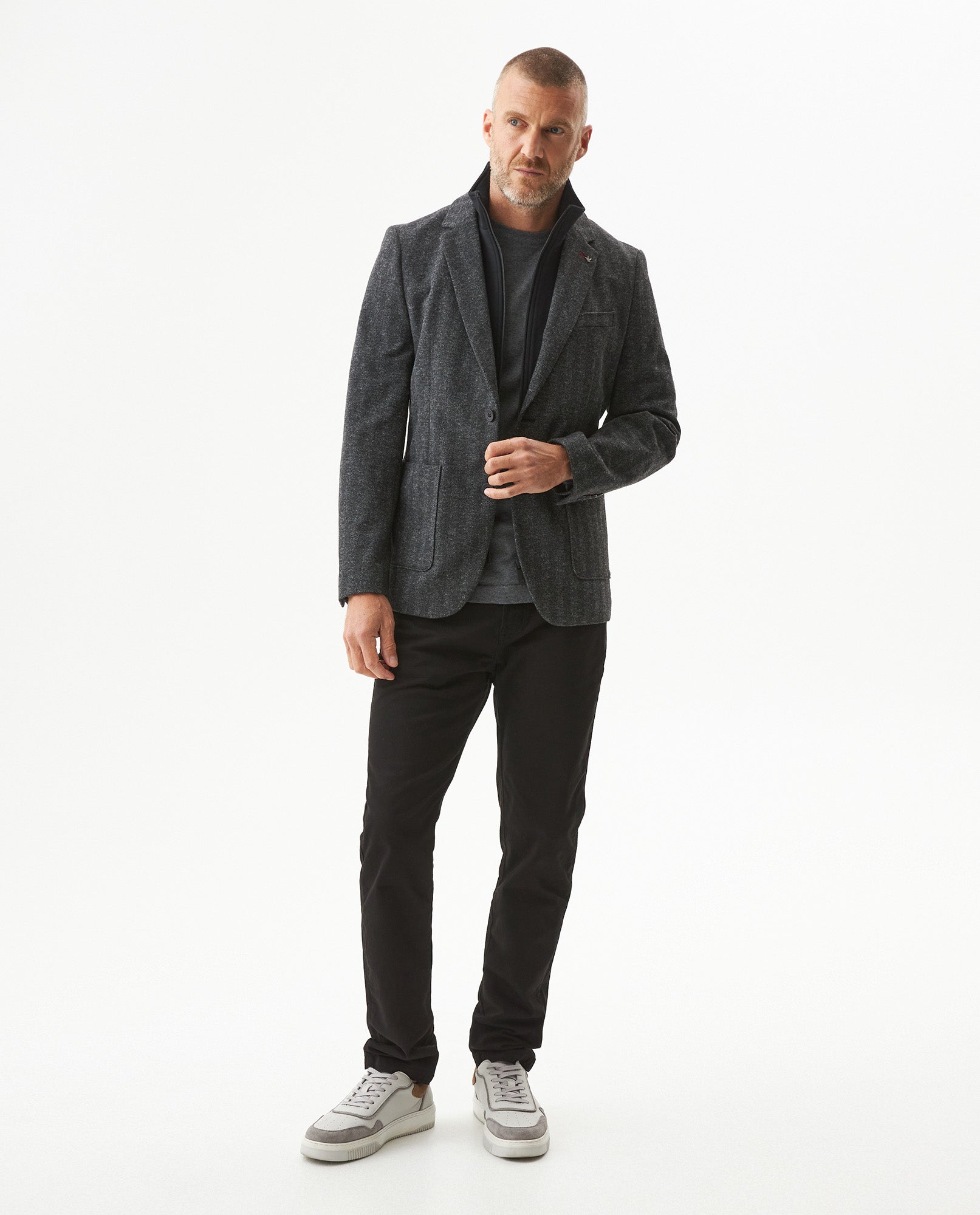 Men's 2-in-1 Blazer with Duck Pin in Polyester-Rayon Blend, Dockside 629G010 - 3