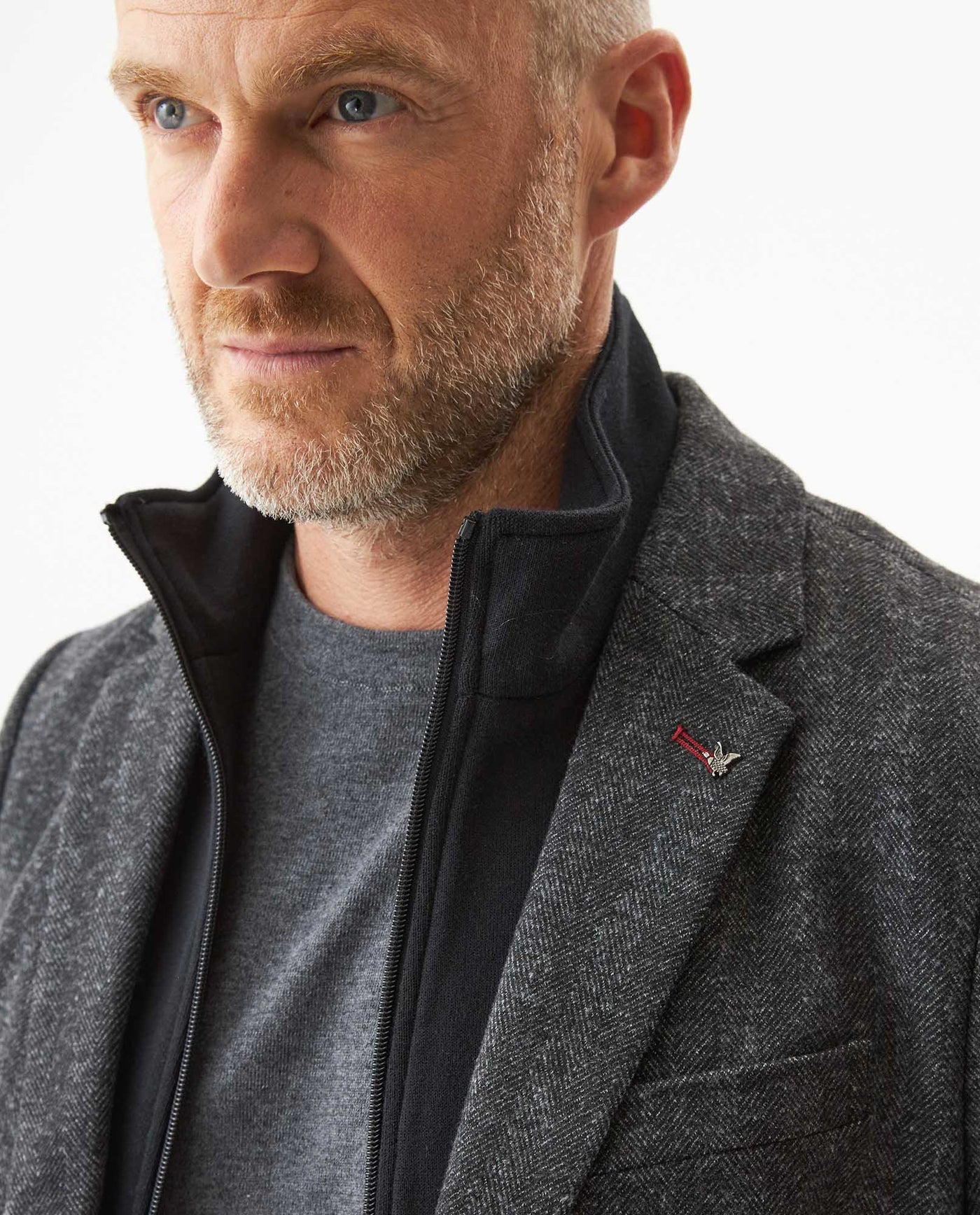 Men's 2-in-1 Blazer with Duck Pin in Polyester-Rayon Blend, Dockside 629G010 - 4