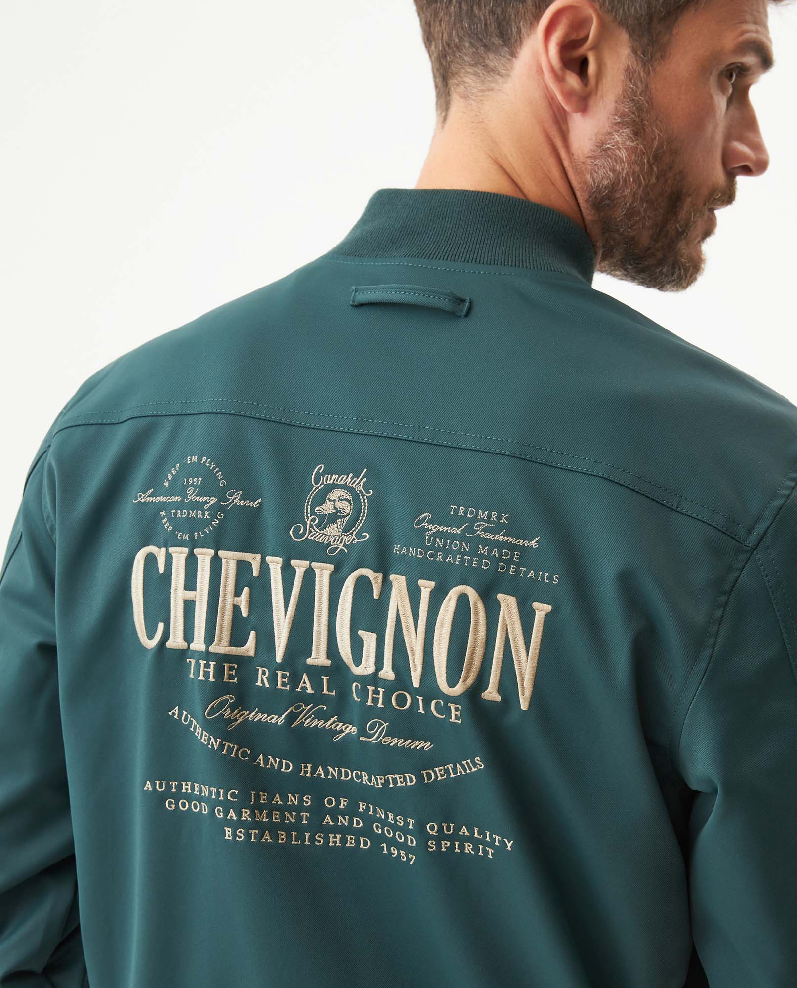 Men's Herringbone Bomber Jacket in Polyester, Jetty 629G013 - 6