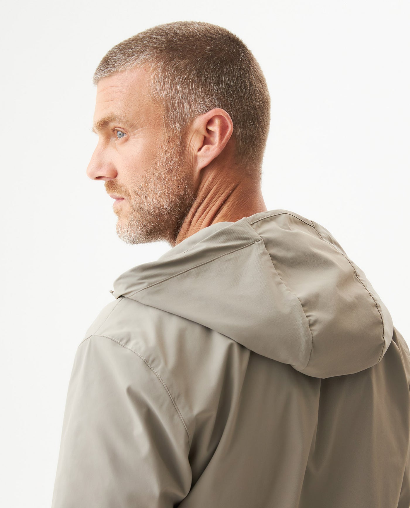 Men's Windbreaker Jacket in Nylon Stretch Blend, Tidewater - 6