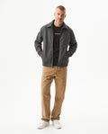 Men's Peach Touch Aviator Jacket in Polyester, Mariner - 3